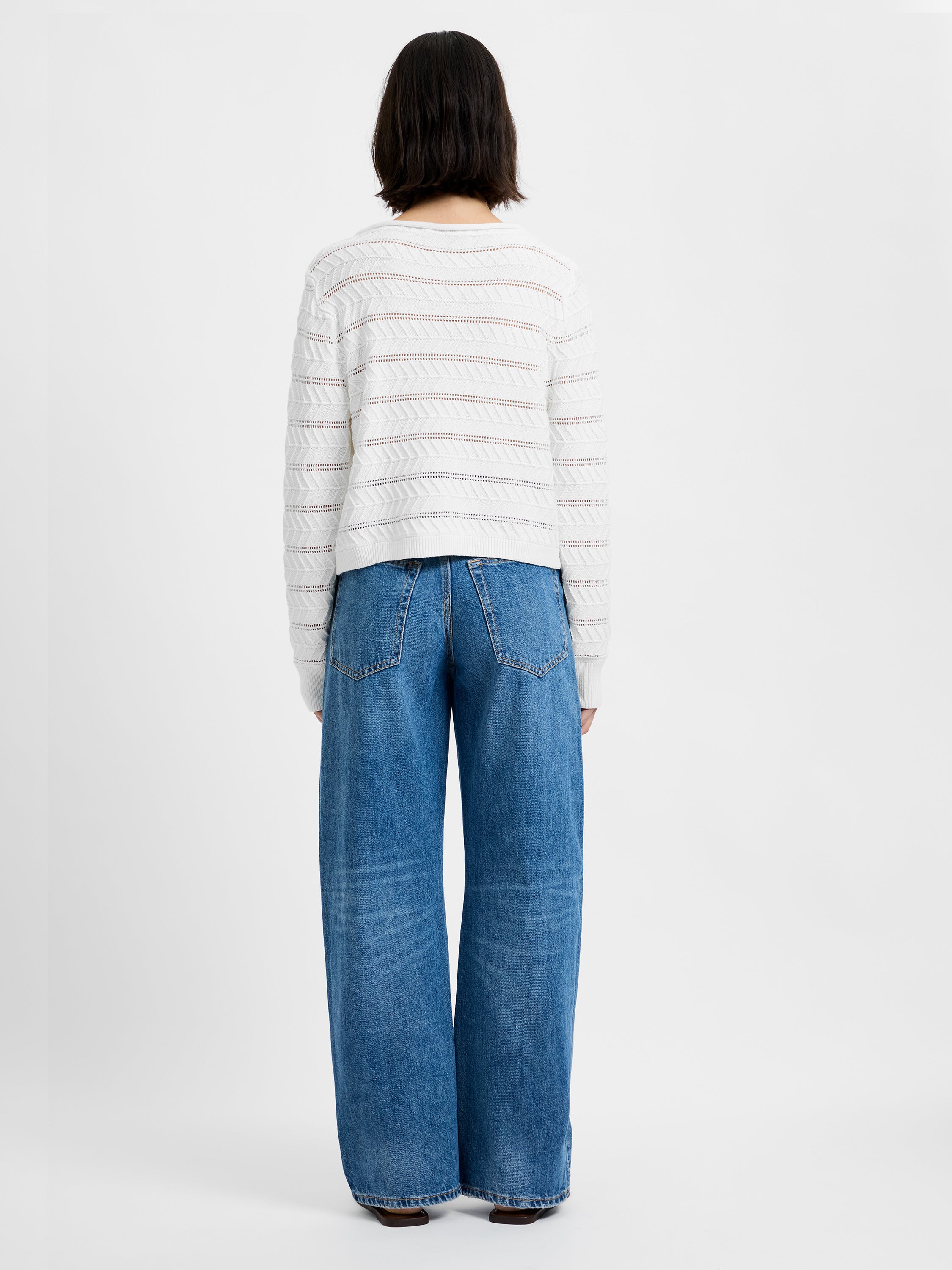 MOZART CROCHET STRIPE PULLOVER VIEW 5