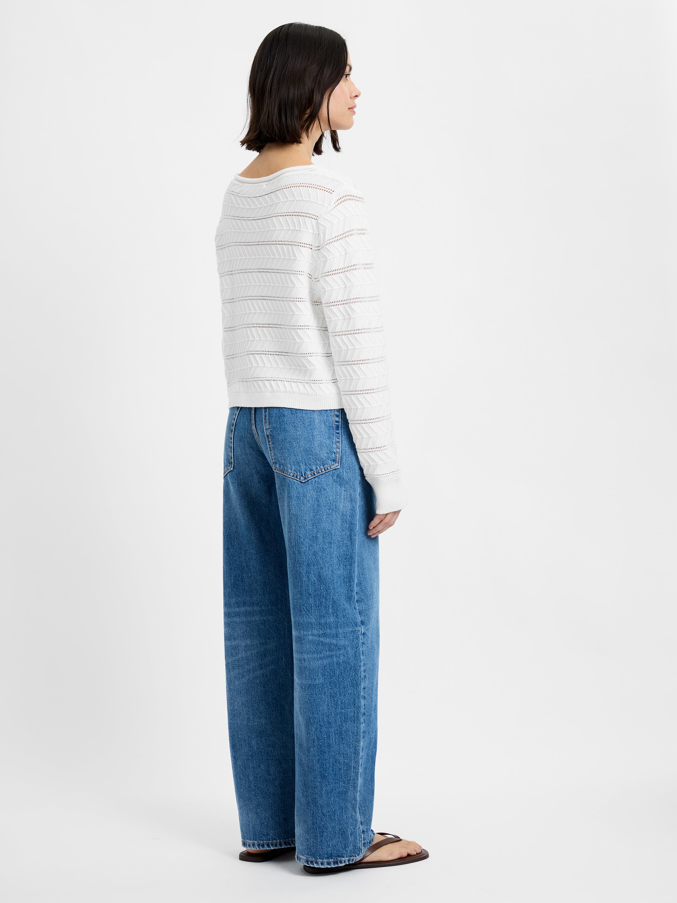 MOZART CROCHET STRIPE PULLOVER VIEW 3