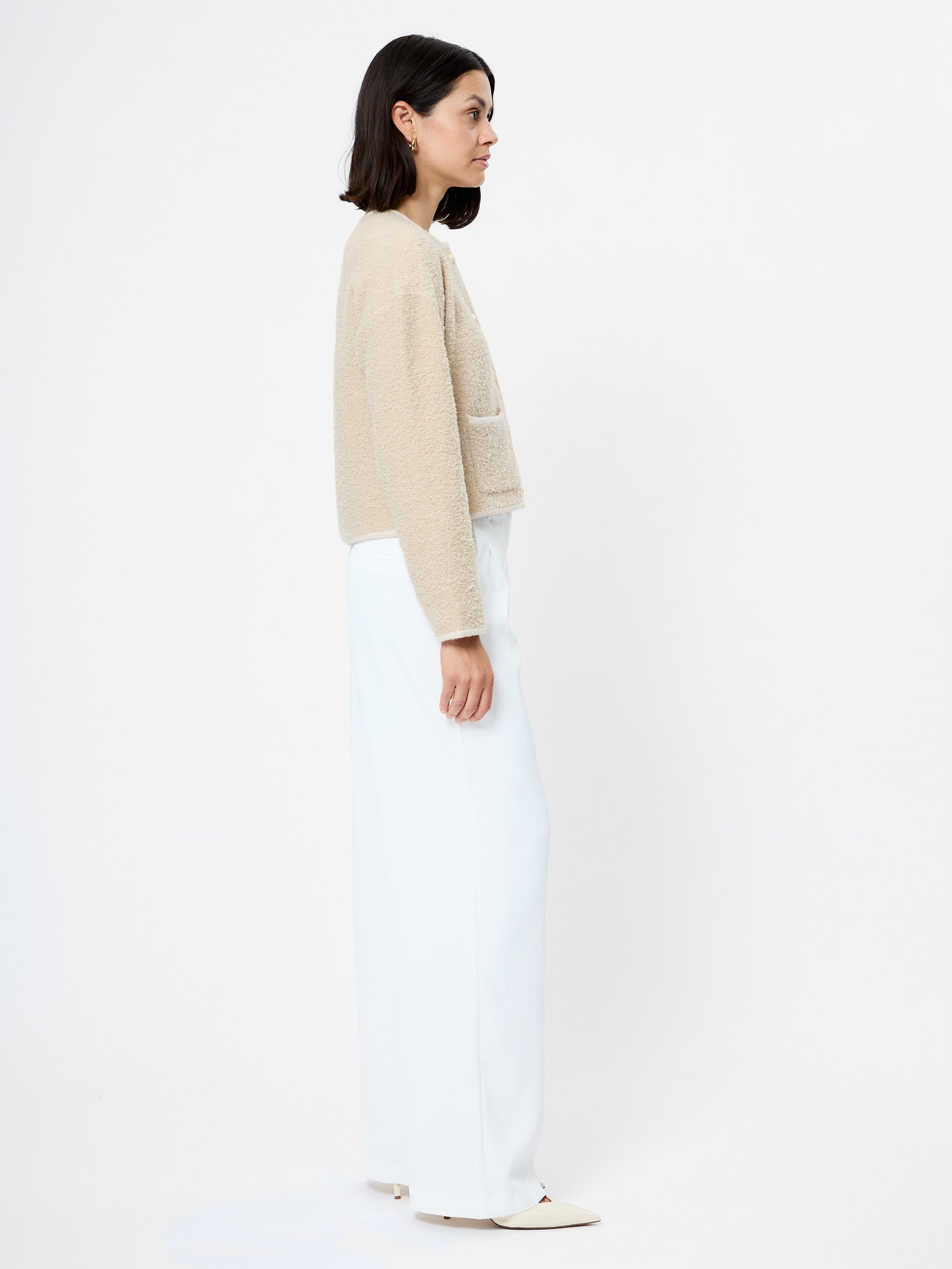EFFIE BOUCLE KNIT CARDIGAN VIEW 4