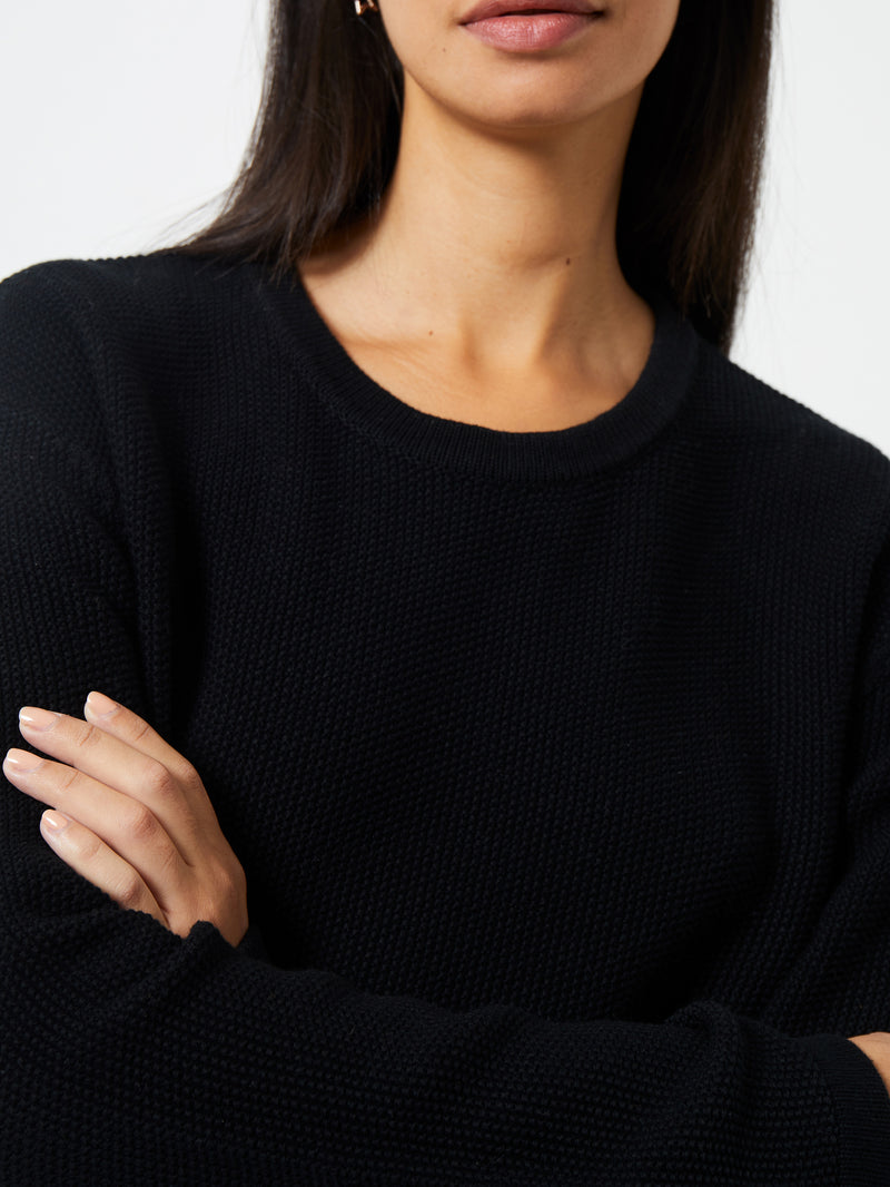 Mozart Moss Cropped Sweater Black French Connection US