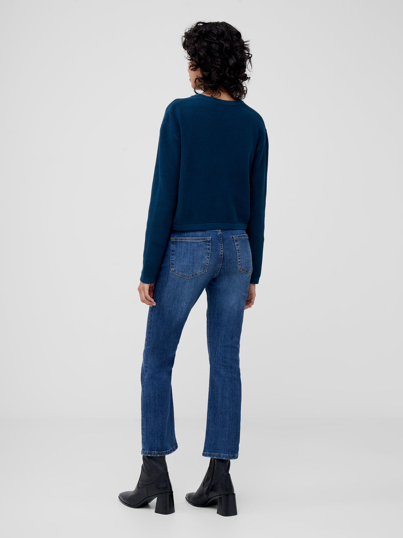 Mozart Moss Cropped Sweater Deep Teal | French Connection US
