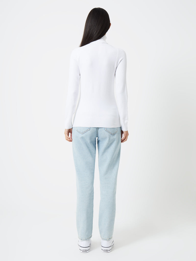 White fitted sweater cheap