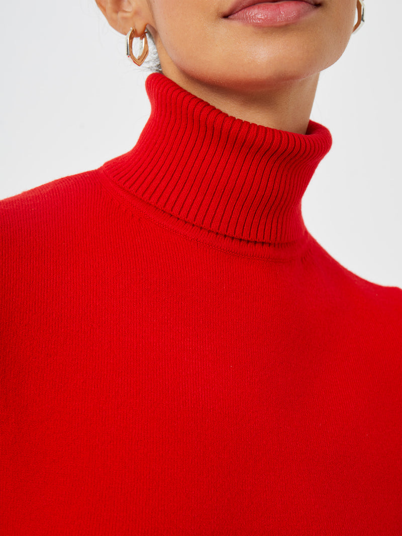Babysoft Fitted Turtleneck Sweater Mars Red French Connection US