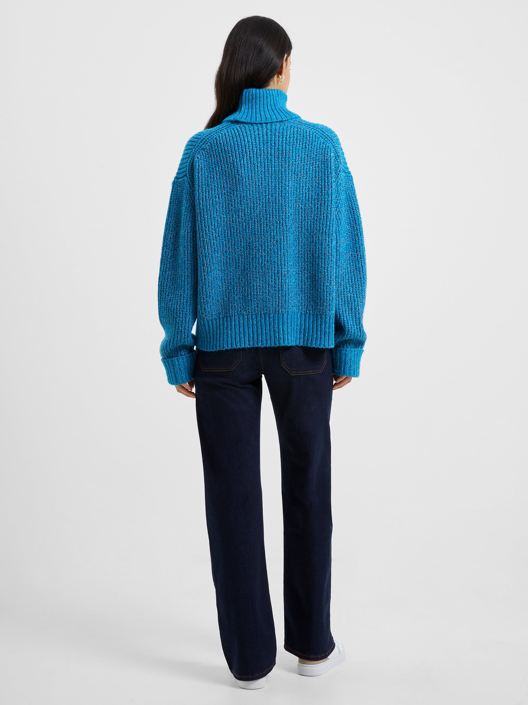 Jayla Turtleneck Sweater Blue Jewel | French Connection US