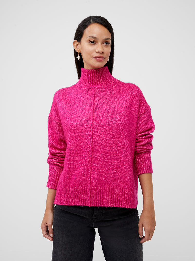 Kessy Recycled Turtleneck Sweater Hot Magenta | French Connection US