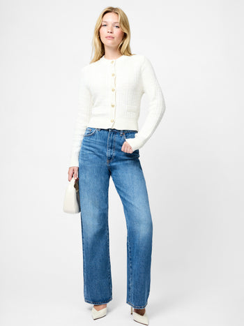 Lurex Tweed Knit Cardigan