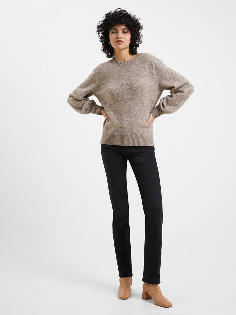 Kezia Twist Back Sweater Taupe Mel | French Connection US