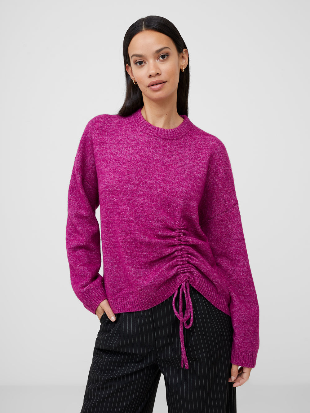 Kezia Scrunch Tie Sweater Dahlia | French Connection US