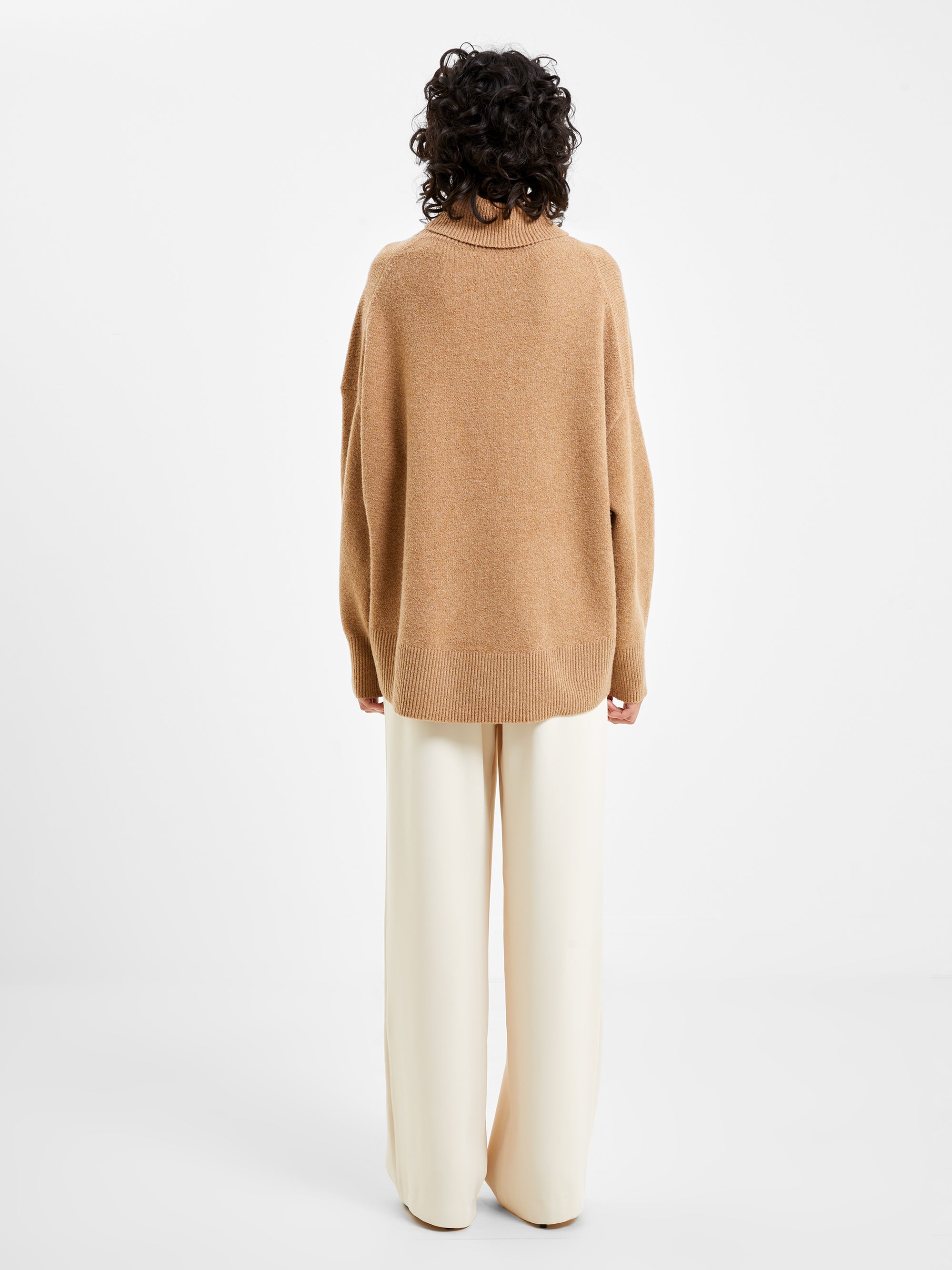 Vhari Turtleneck Sweater Camel Mel French Connection US
