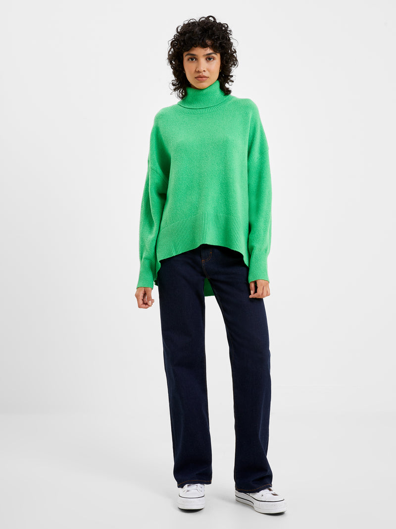 Zara top green turtleneck