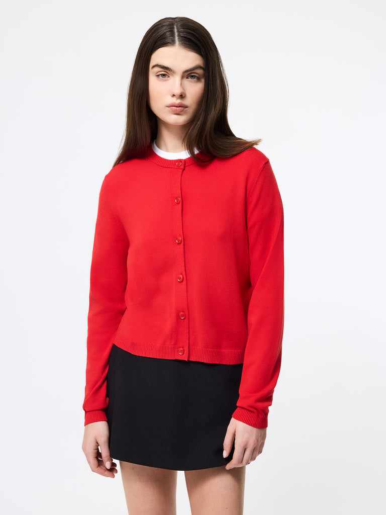 Cosysoft Fitted Cardigan Mars Red | French Connection US