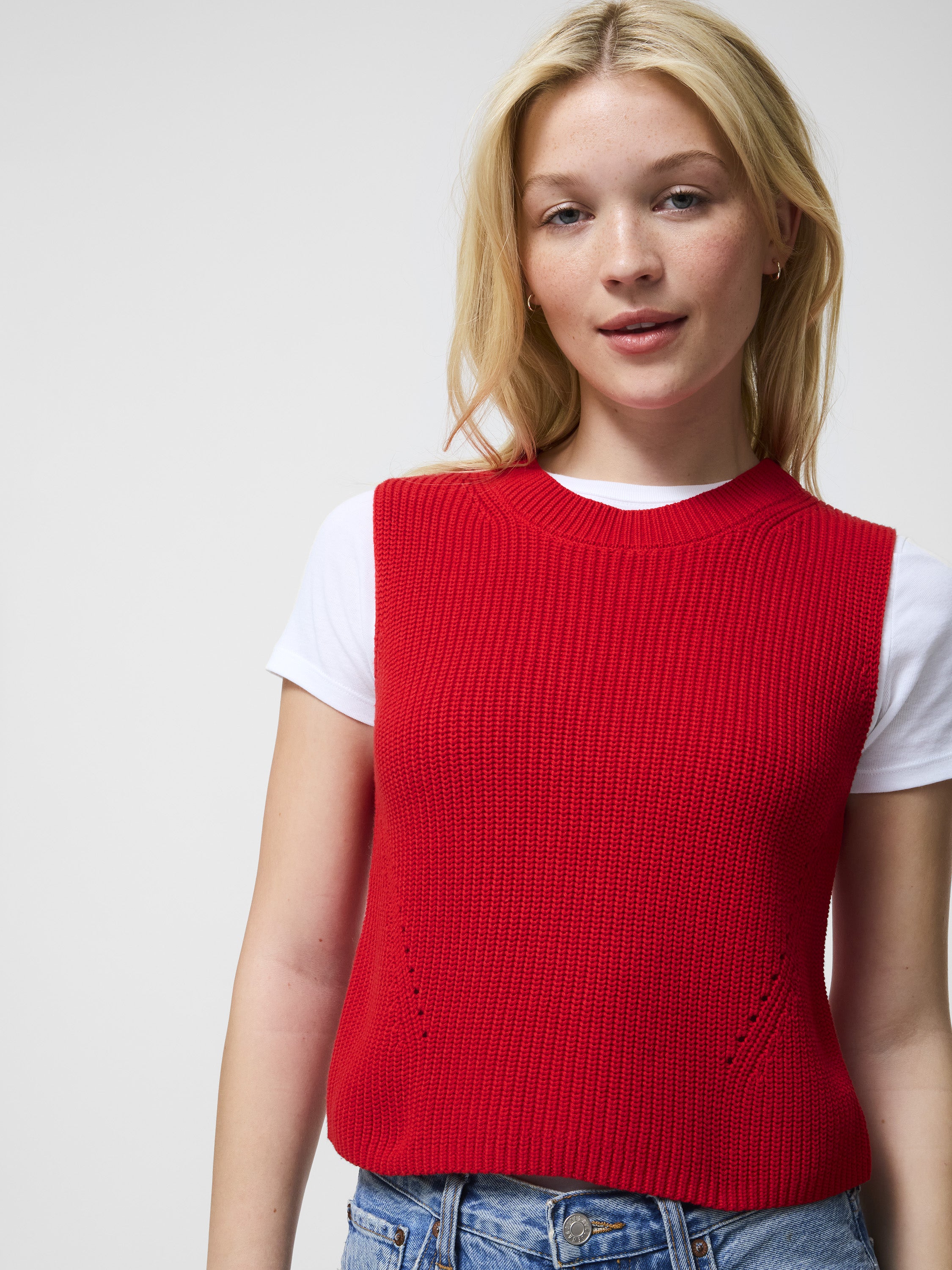 Mozart Crewneck Sleeveless Mars Red | French Connection US