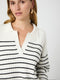 Vhari Collar Longsleeve Stripe Sweater