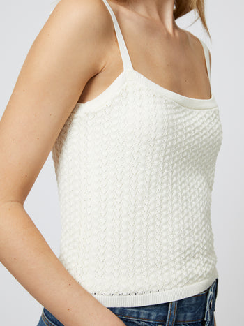 Cotton Blend Pointelle Cami