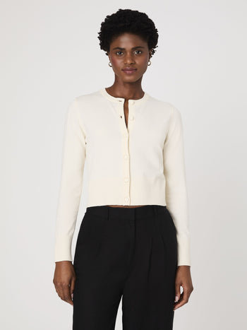 売れ筋商品|||フレンチコネクション ニット&セーター アウター レディース Women's Pointelle Button-Front Cardigan Cream Cotton Blend Pointelle Cardigan Cream | French Connection US