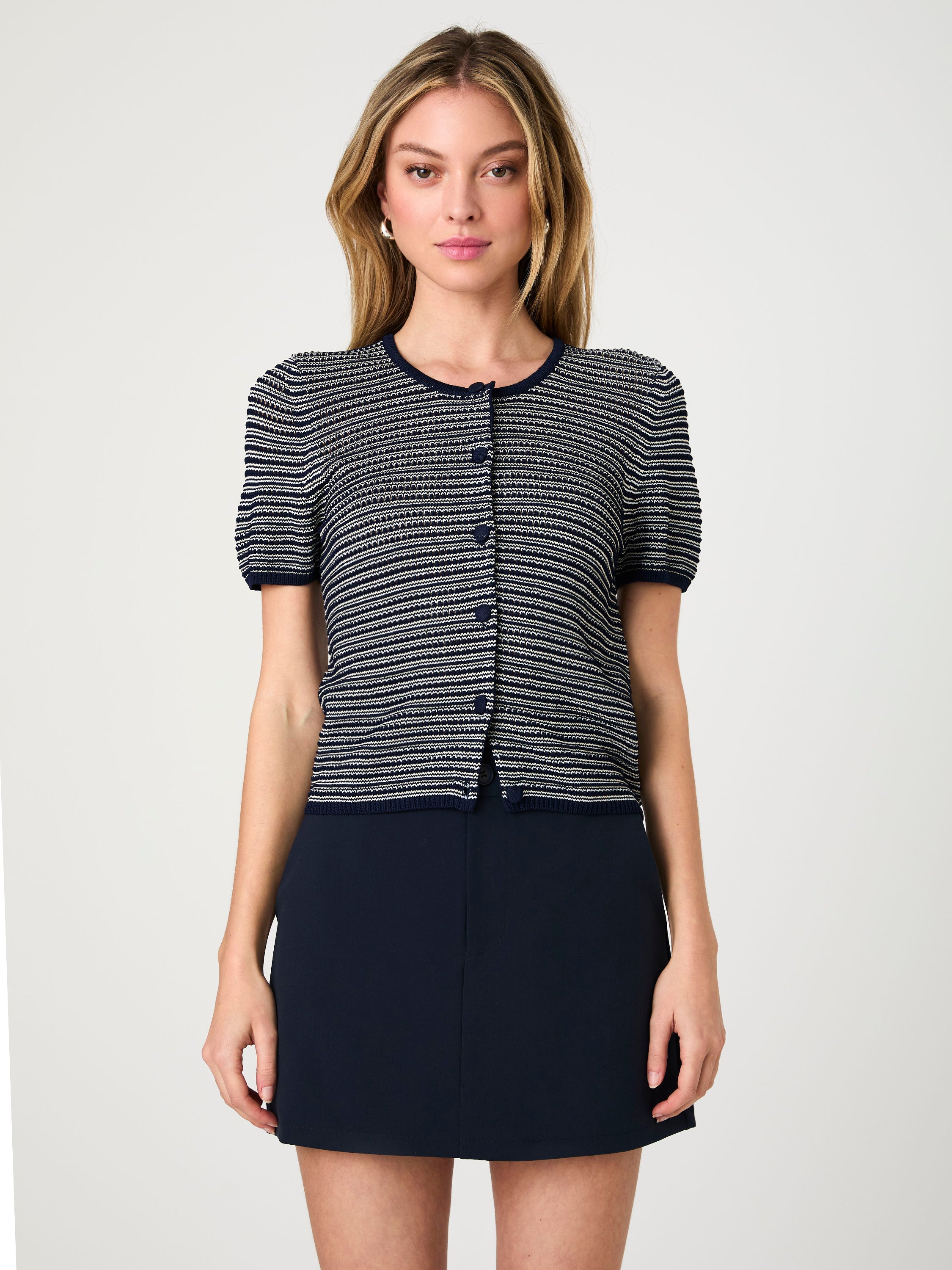 Zigzag Stripe Knit Cardigan