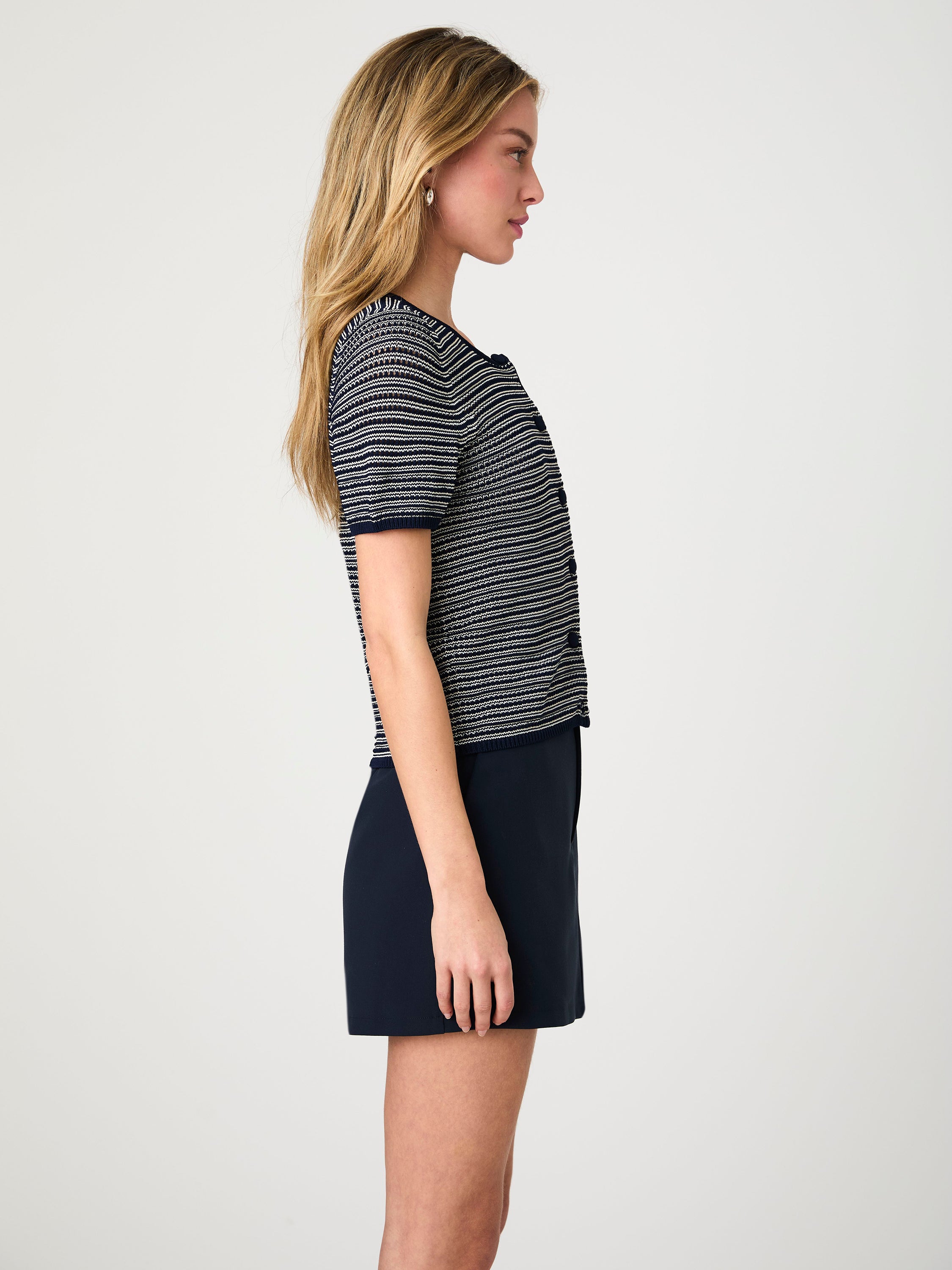 Zigzag Stripe Knit Cardigan