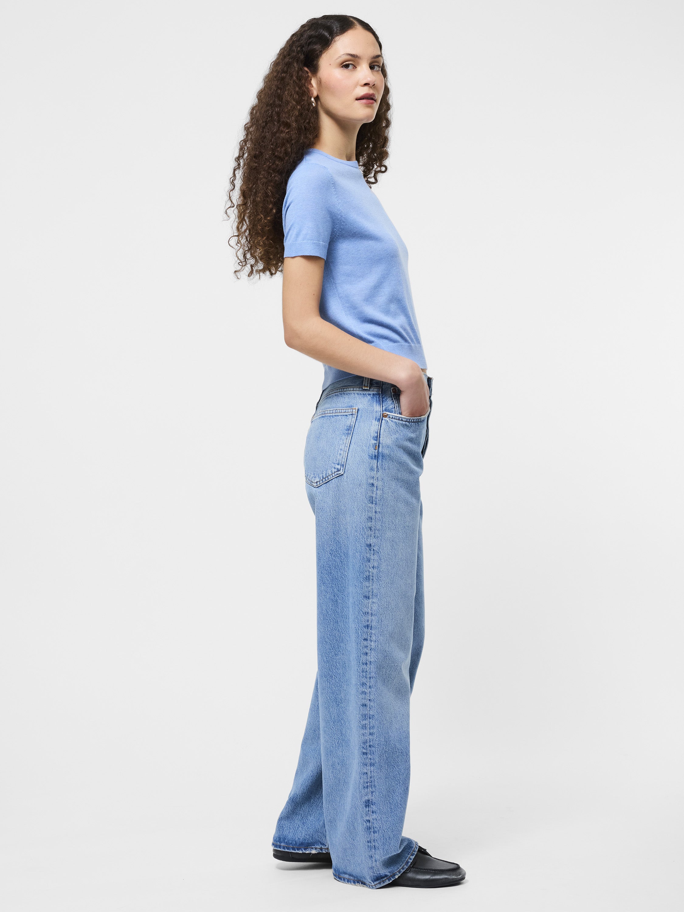 Nola Fine Knit Short Sleeve Sweater