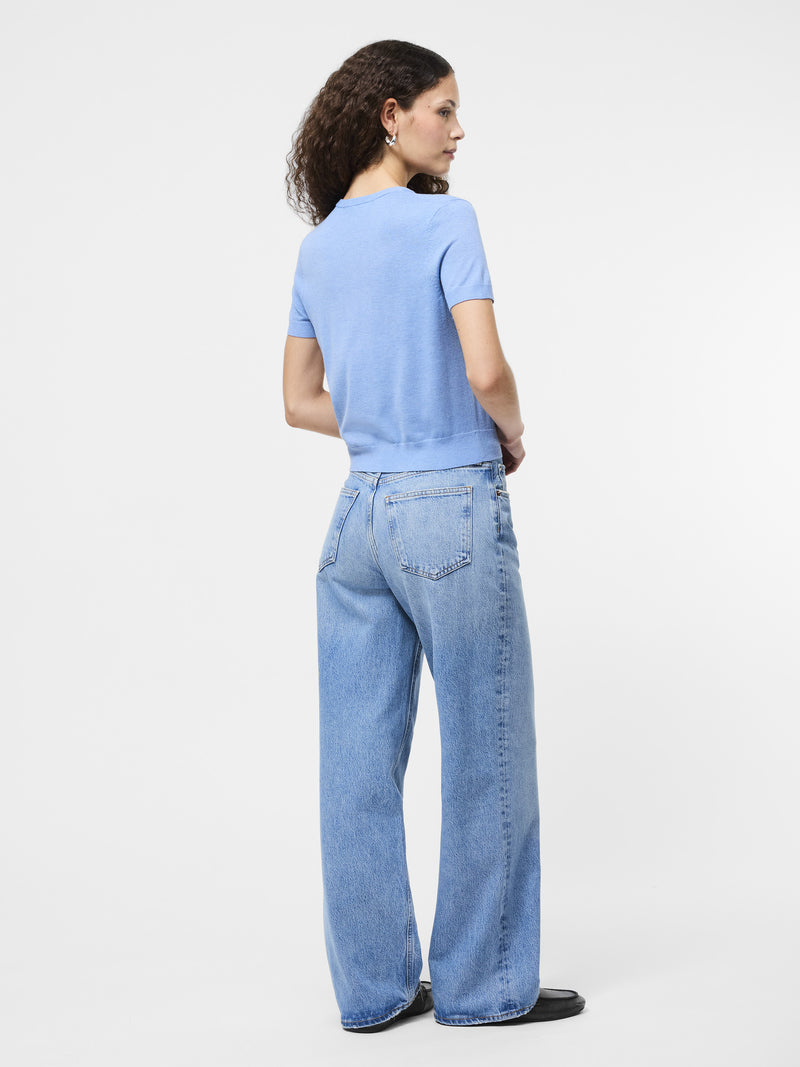 Nola Fine Knit Short Sleeve Sweater