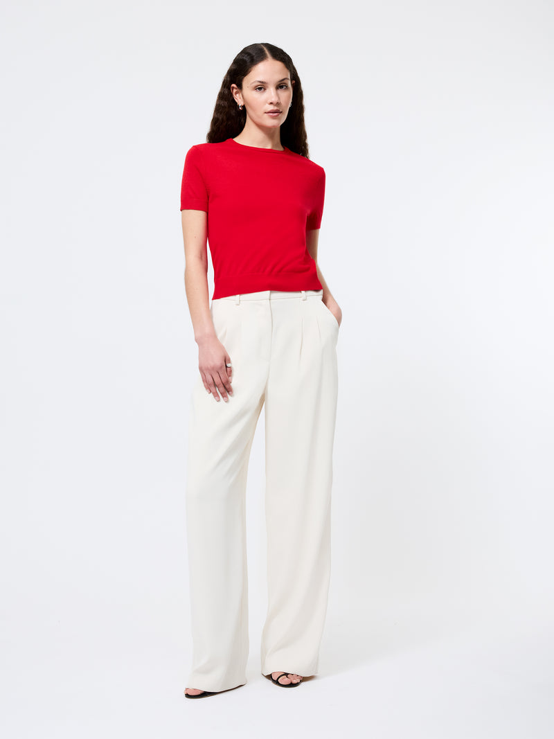 Nola Fine Knit Short Sleeve Sweater