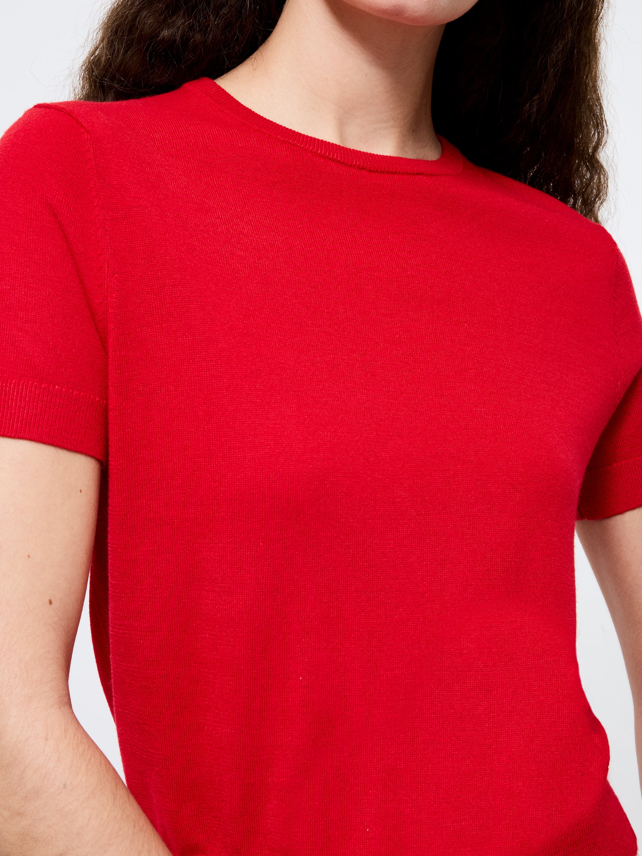 Nola Fine Knit Short Sleeve Sweater