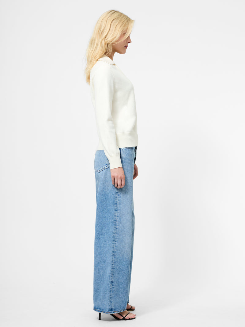 Sloane Knit Pearl Collared Sweater