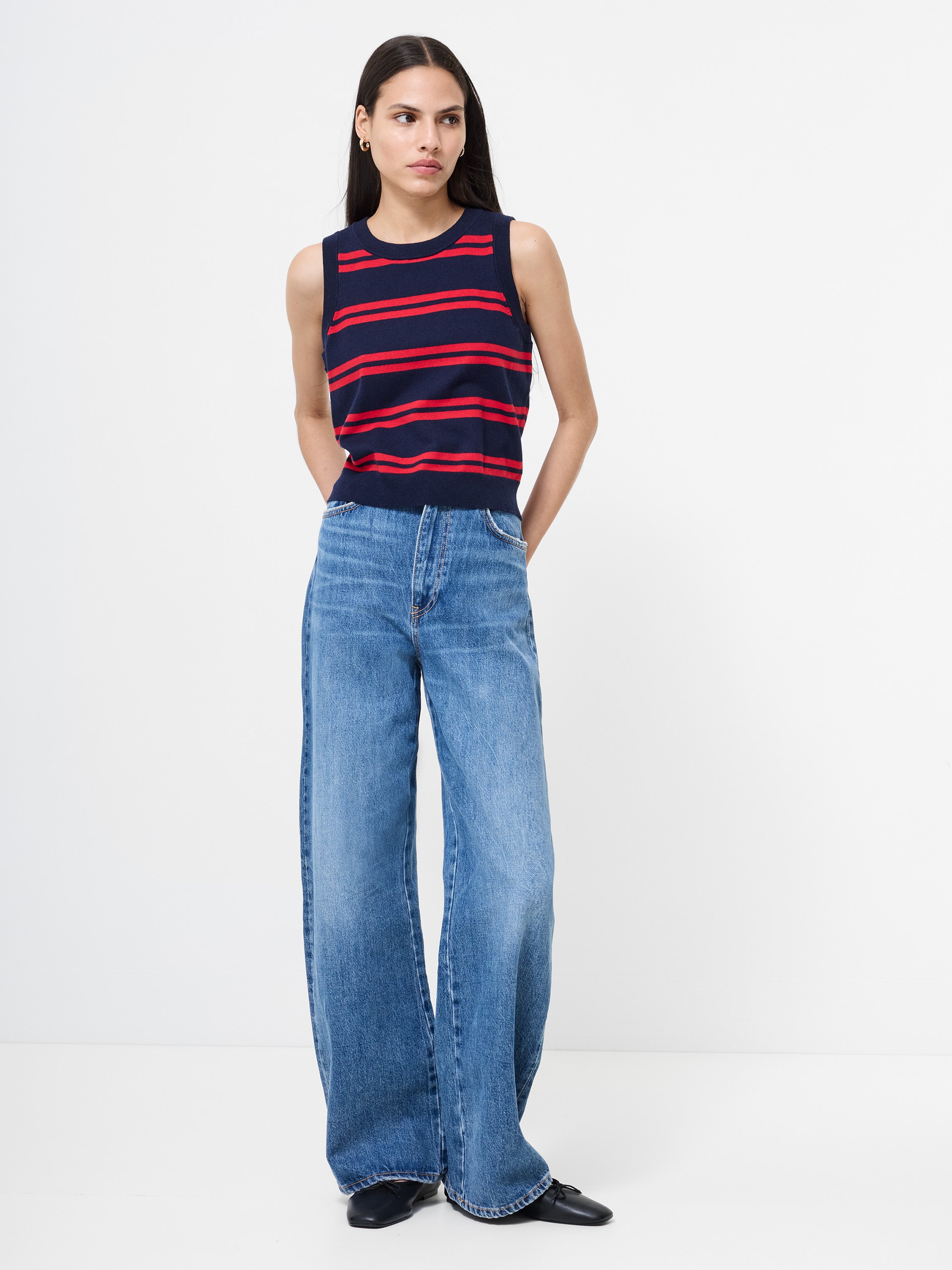 Padma Fine Knit Striped Vest