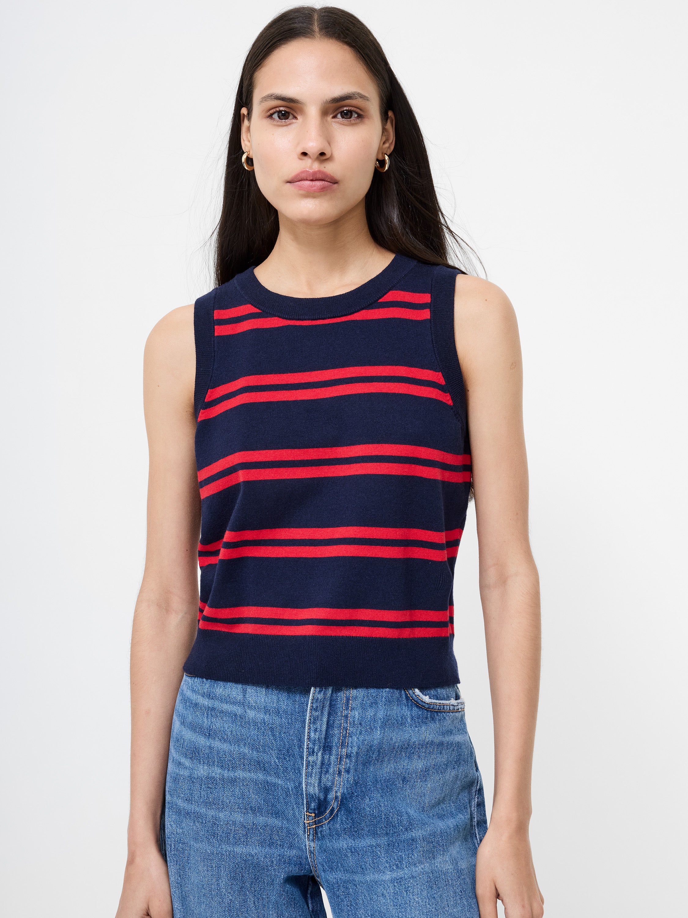 Padma Fine Knit Striped Vest