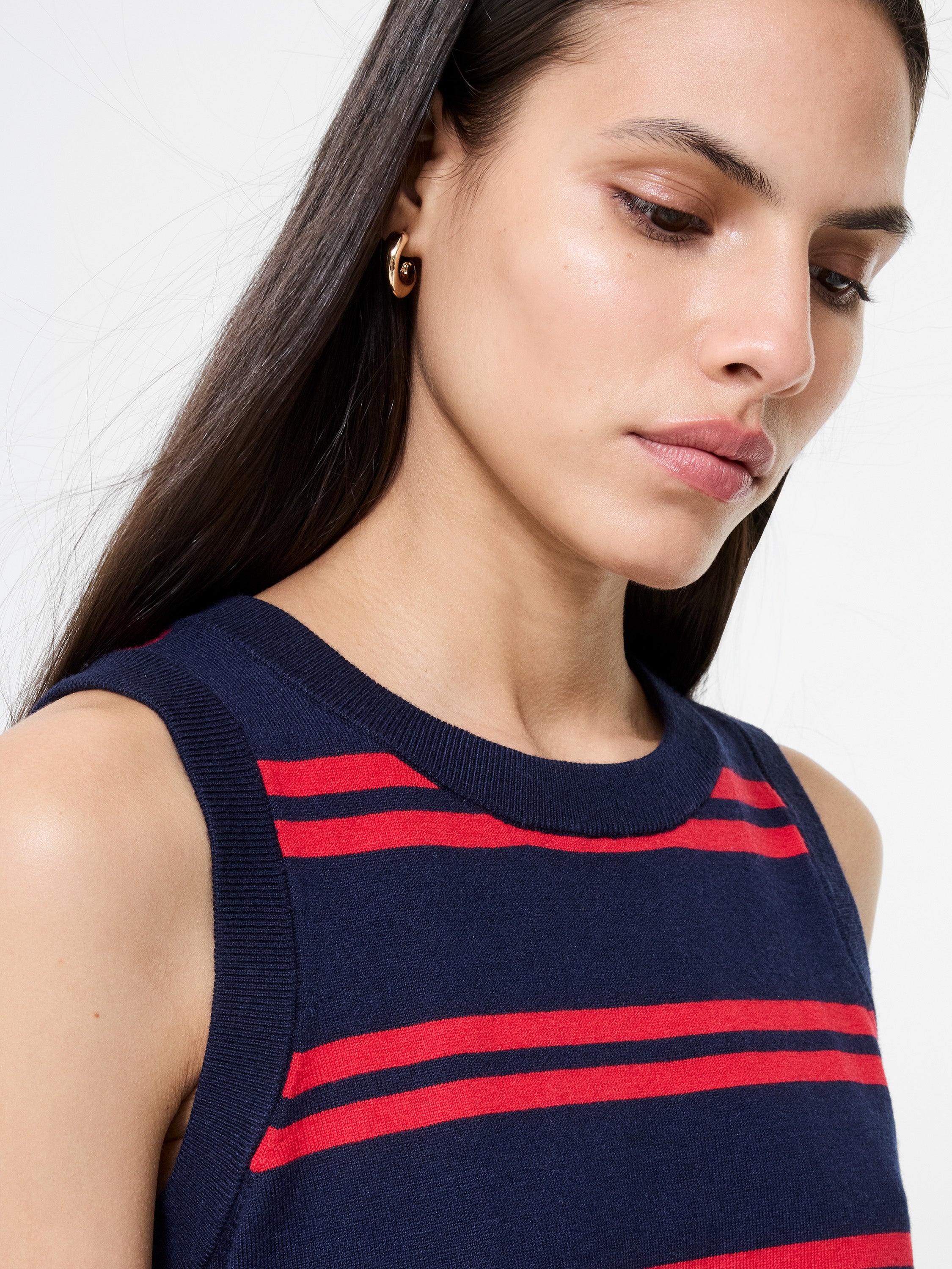 Padma Fine Knit Striped Vest