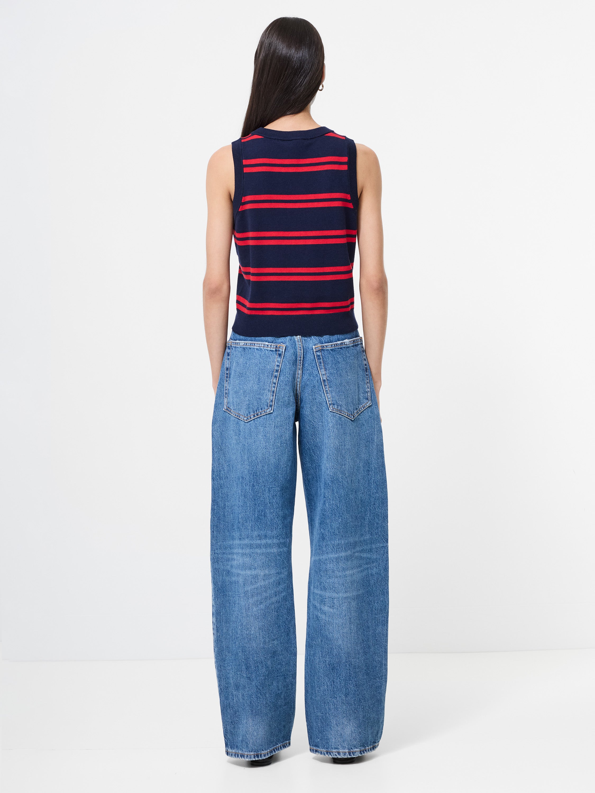 Padma Fine Knit Striped Vest