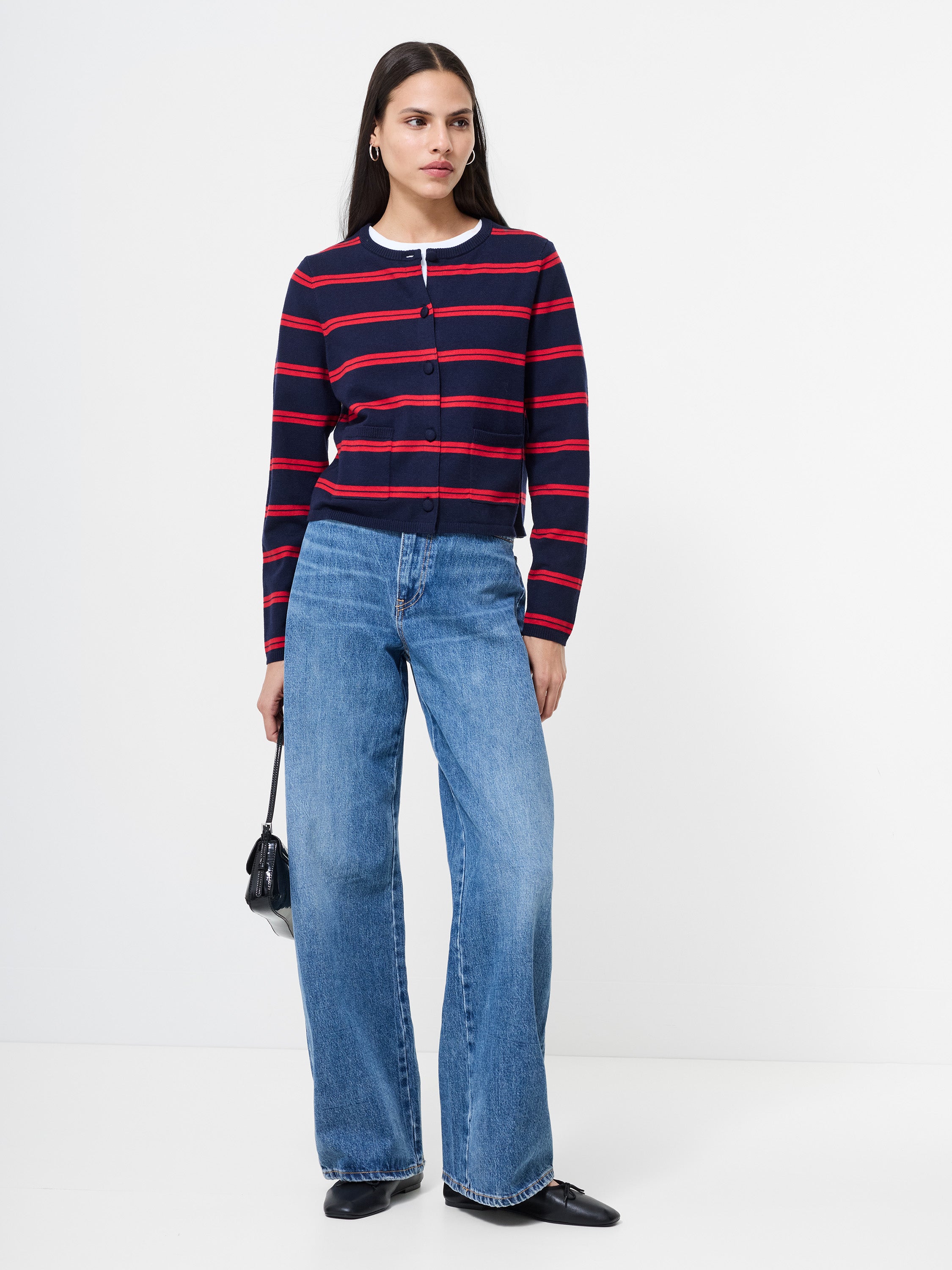 Padma Fine Knit Striped Cardigan