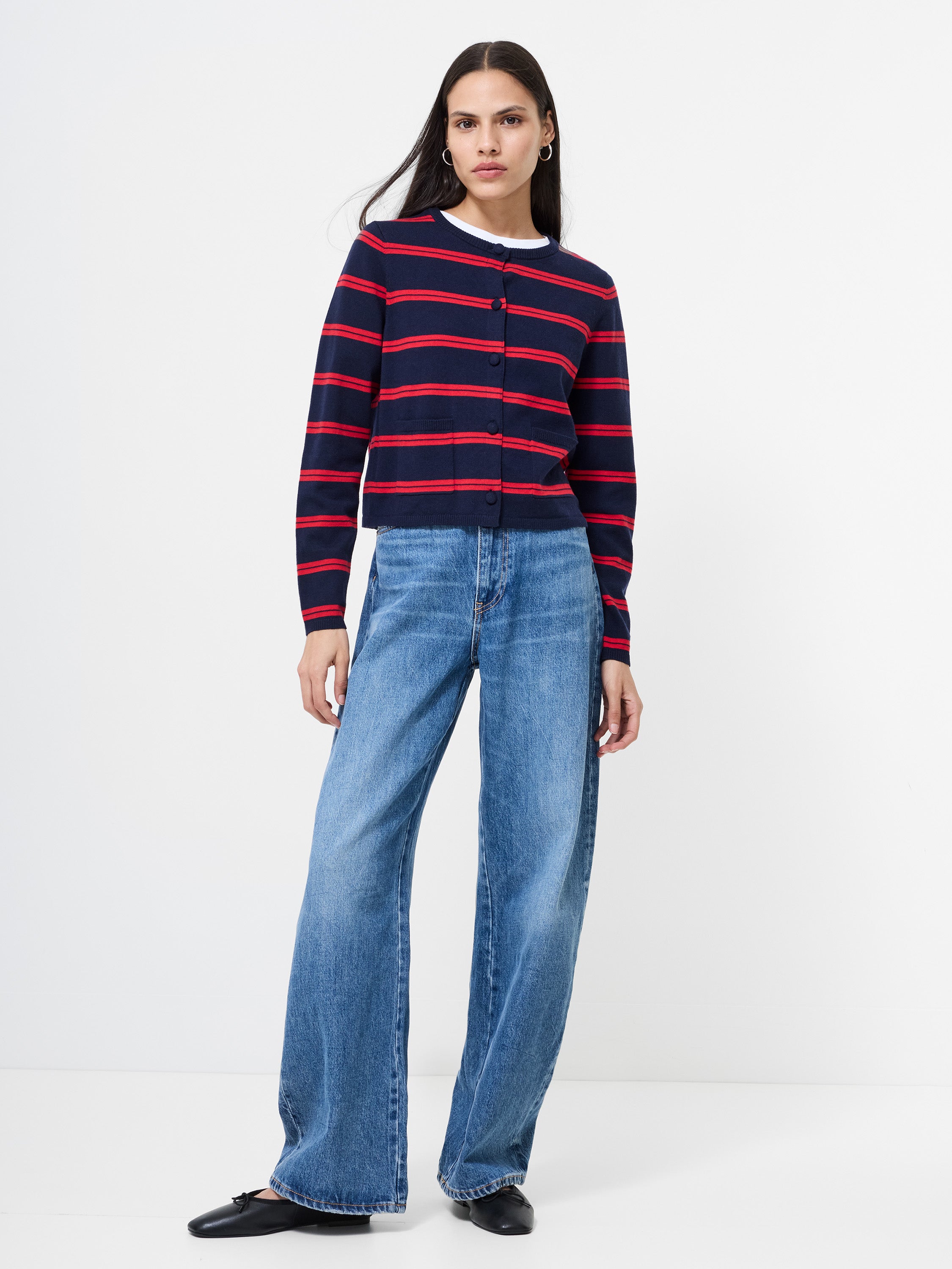 Padma Fine Knit Striped Cardigan