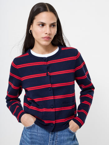 Padma Fine Knit Striped Cardigan