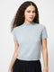 Vhari Mock Neck Short Sleeve Top