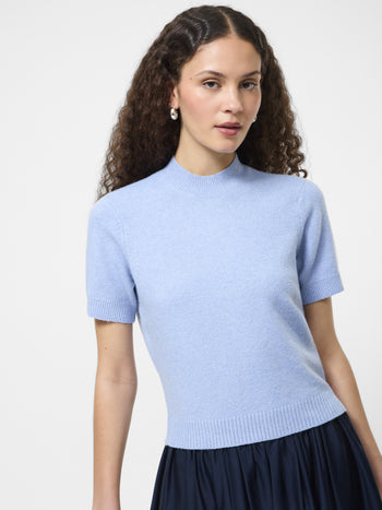 Vhari Mock Neck Short Sleeve Top