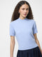 Vhari Mock Neck Short Sleeve Top