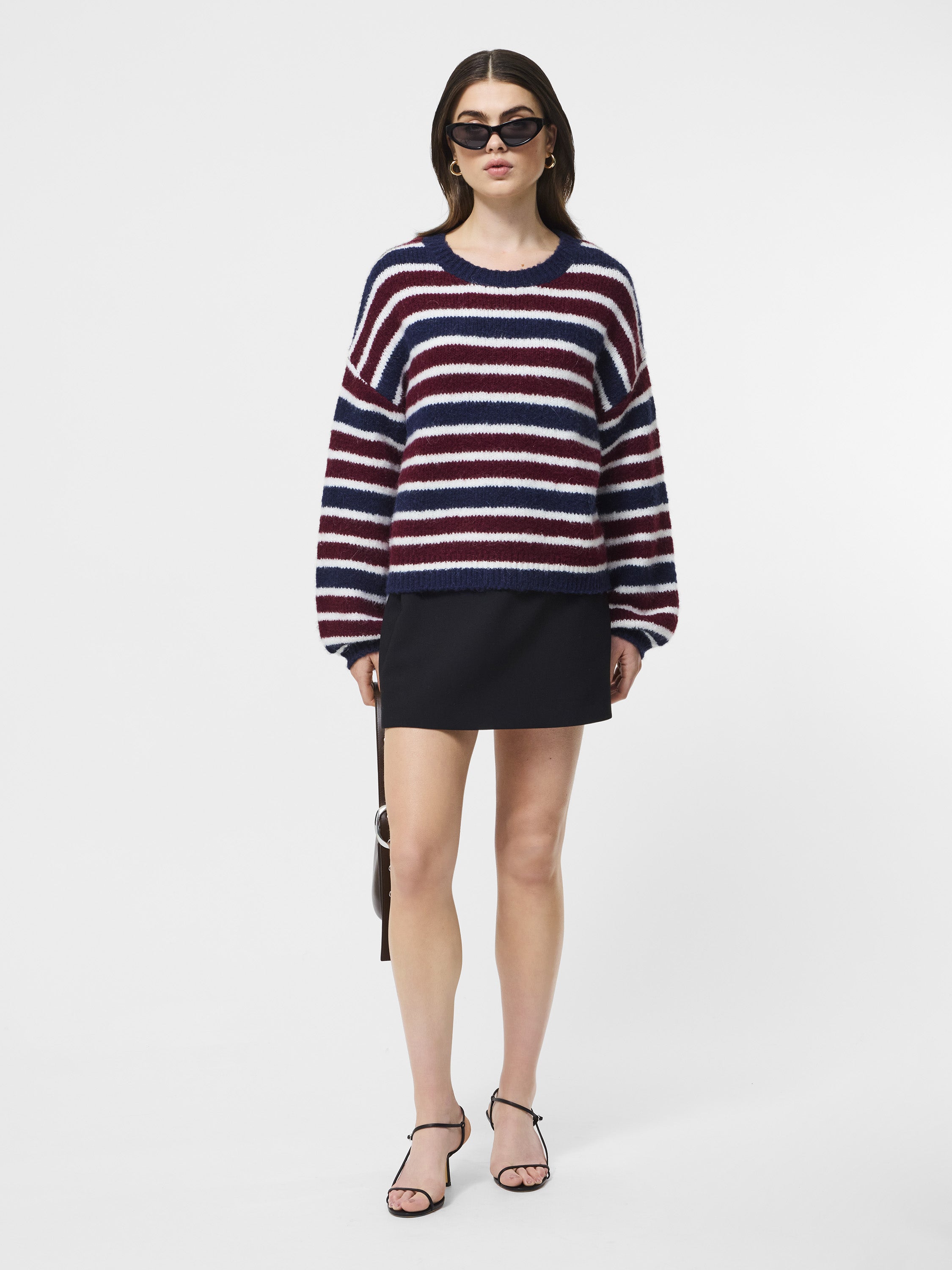 Chunky Alpaca Striped Sweater