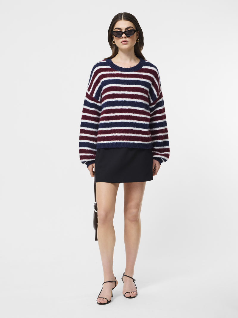 Chunky Alpaca Striped Sweater