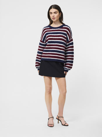 Chunky Alpaca Striped Sweater