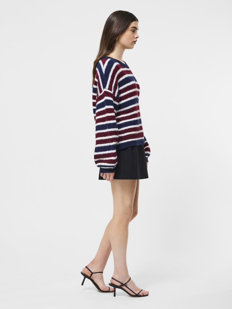 Chunky Alpaca Striped Sweater
