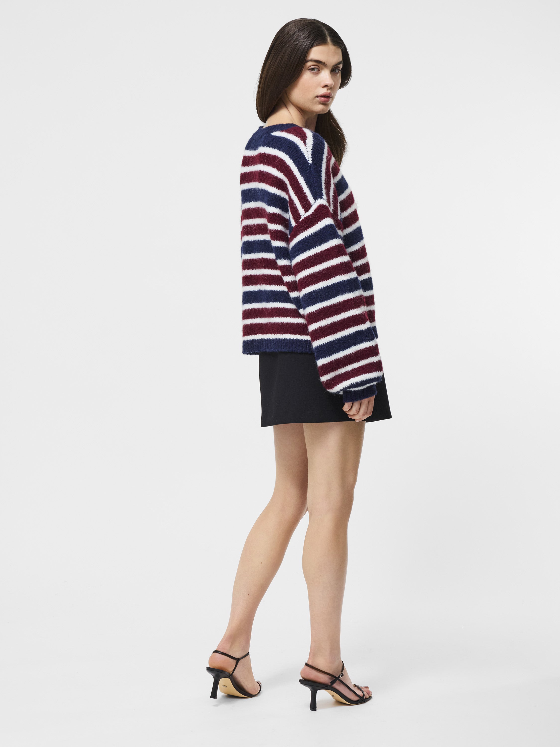 Chunky Alpaca Striped Sweater