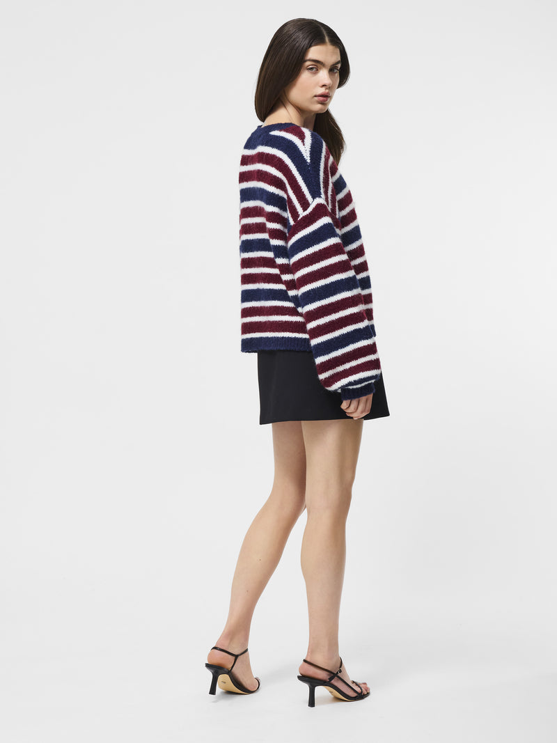 Chunky Alpaca Striped Sweater