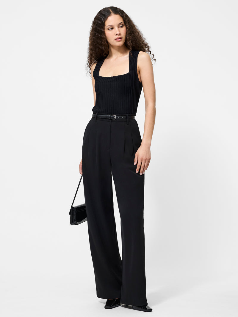 Ottoman Textured Square Neck Top