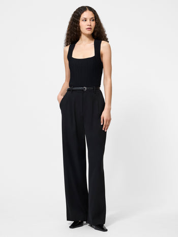 Ottoman Textured Square Neck Top