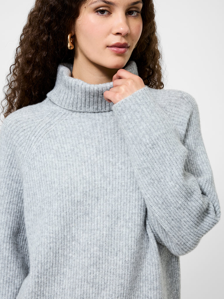 Emilia Knit Oversized Sweater Light Grey Mel | French Connection US