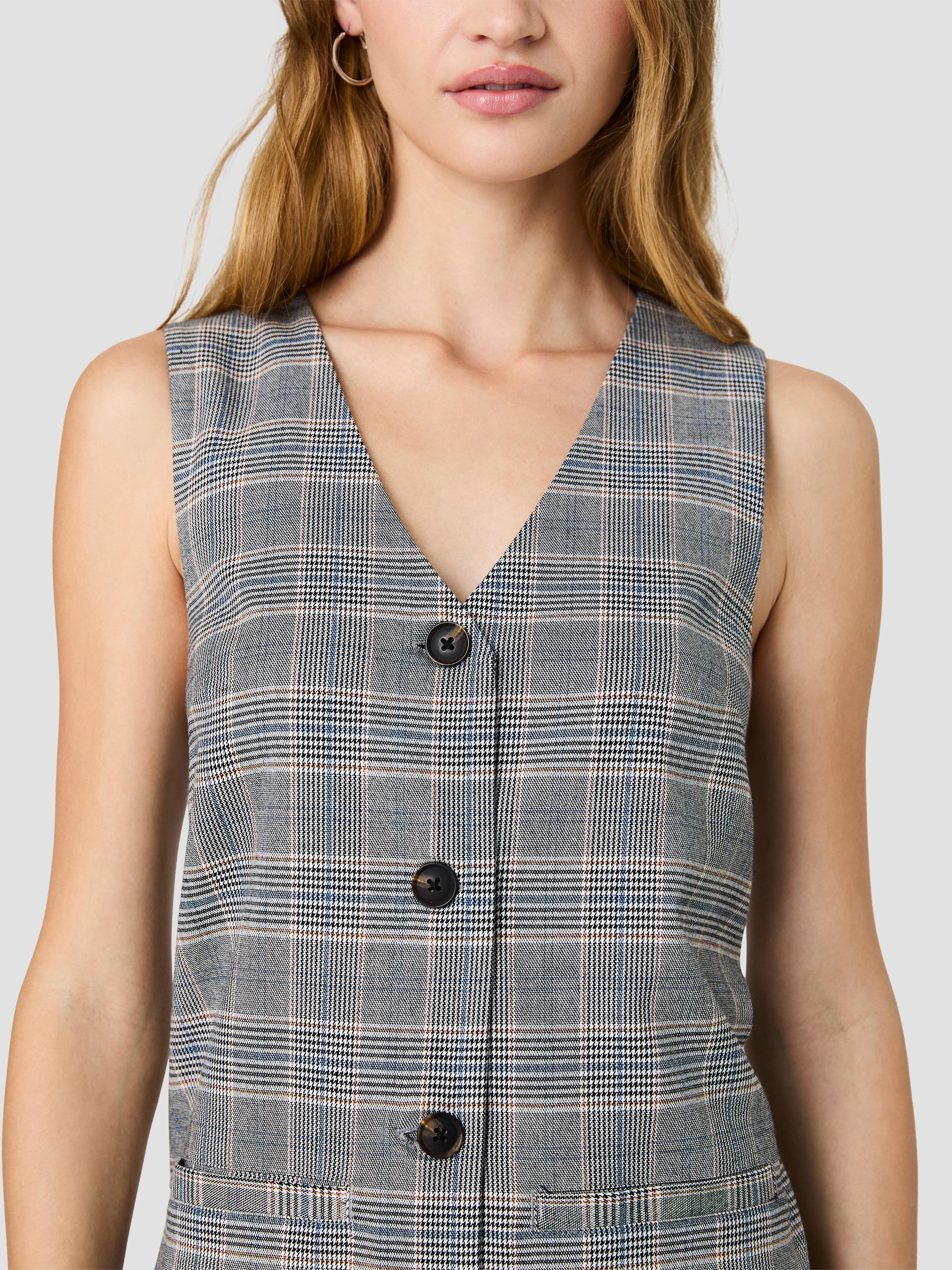 MATTEO PLAID A-LINE MINI DRESS VIEW 3