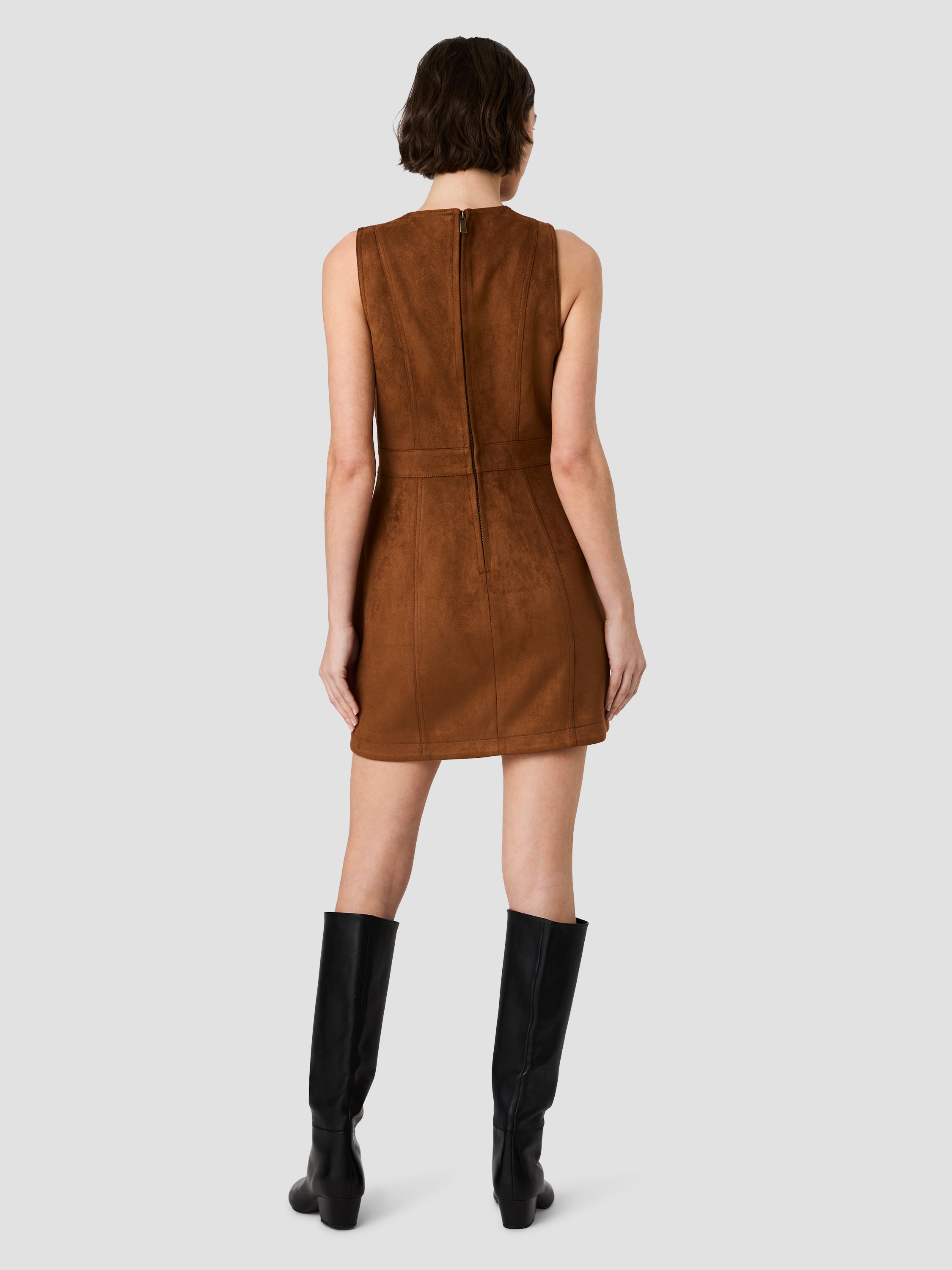 LANEY SUEDE PATCH POCKET MINI DRESS VIEW 4 | Mini Dresses