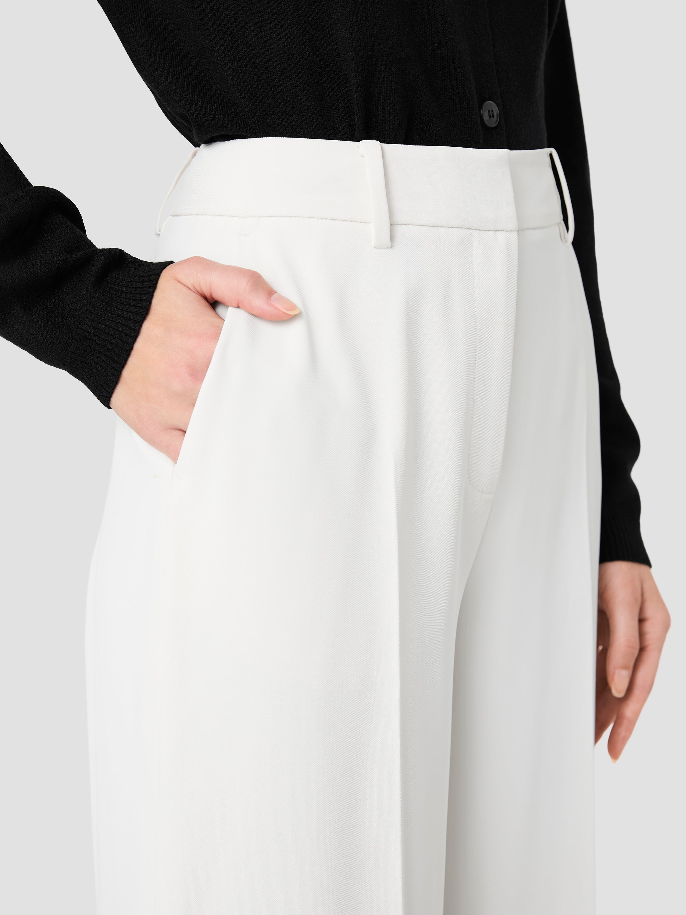 HARRY SUITING HIGH WAISTED WIDE LEG TROUSERS VIEW 3 | The Essentials Edit