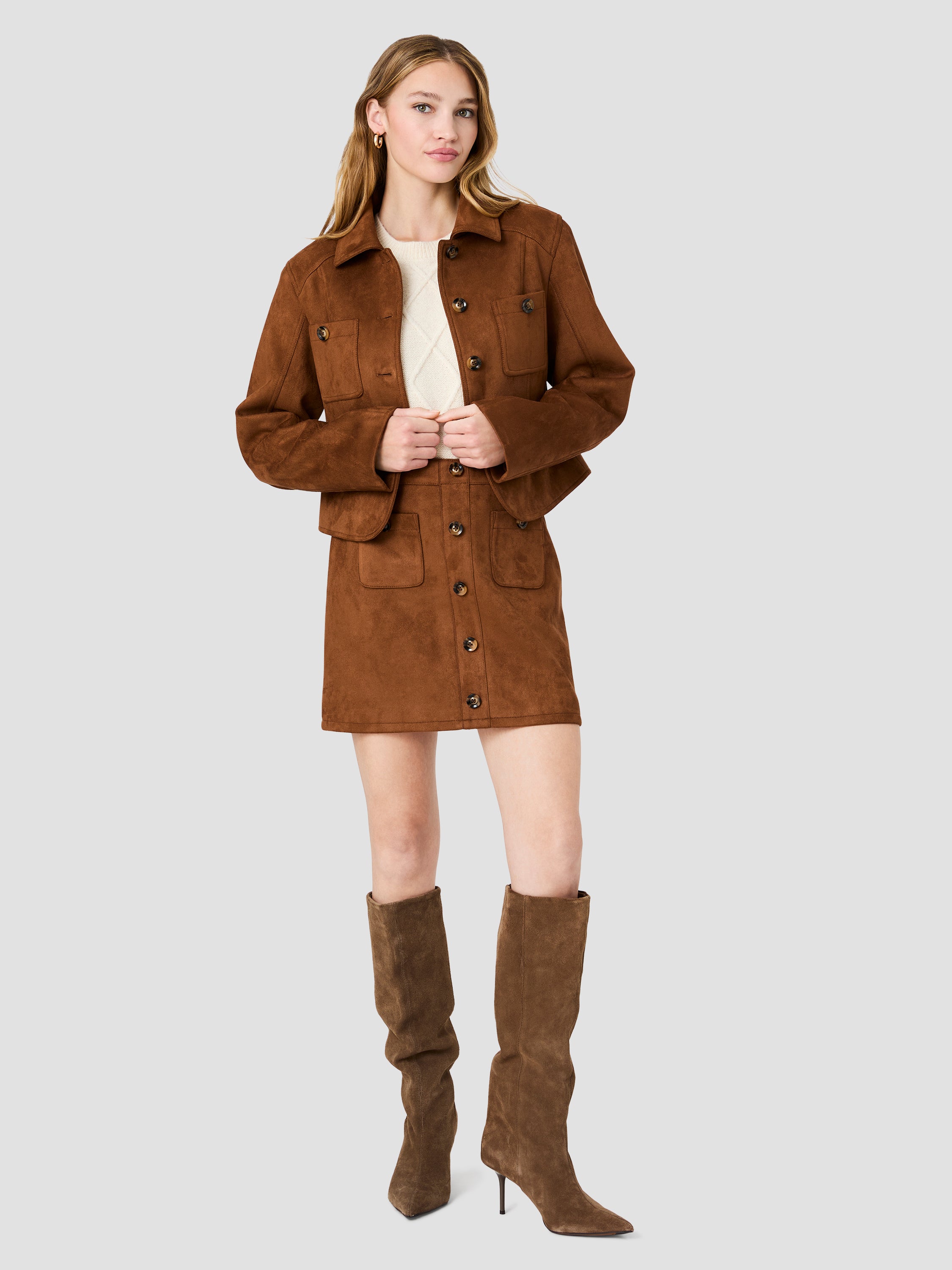 LANEY SUEDE TAILORED JACKET VIEW 6 | Matching Sets
