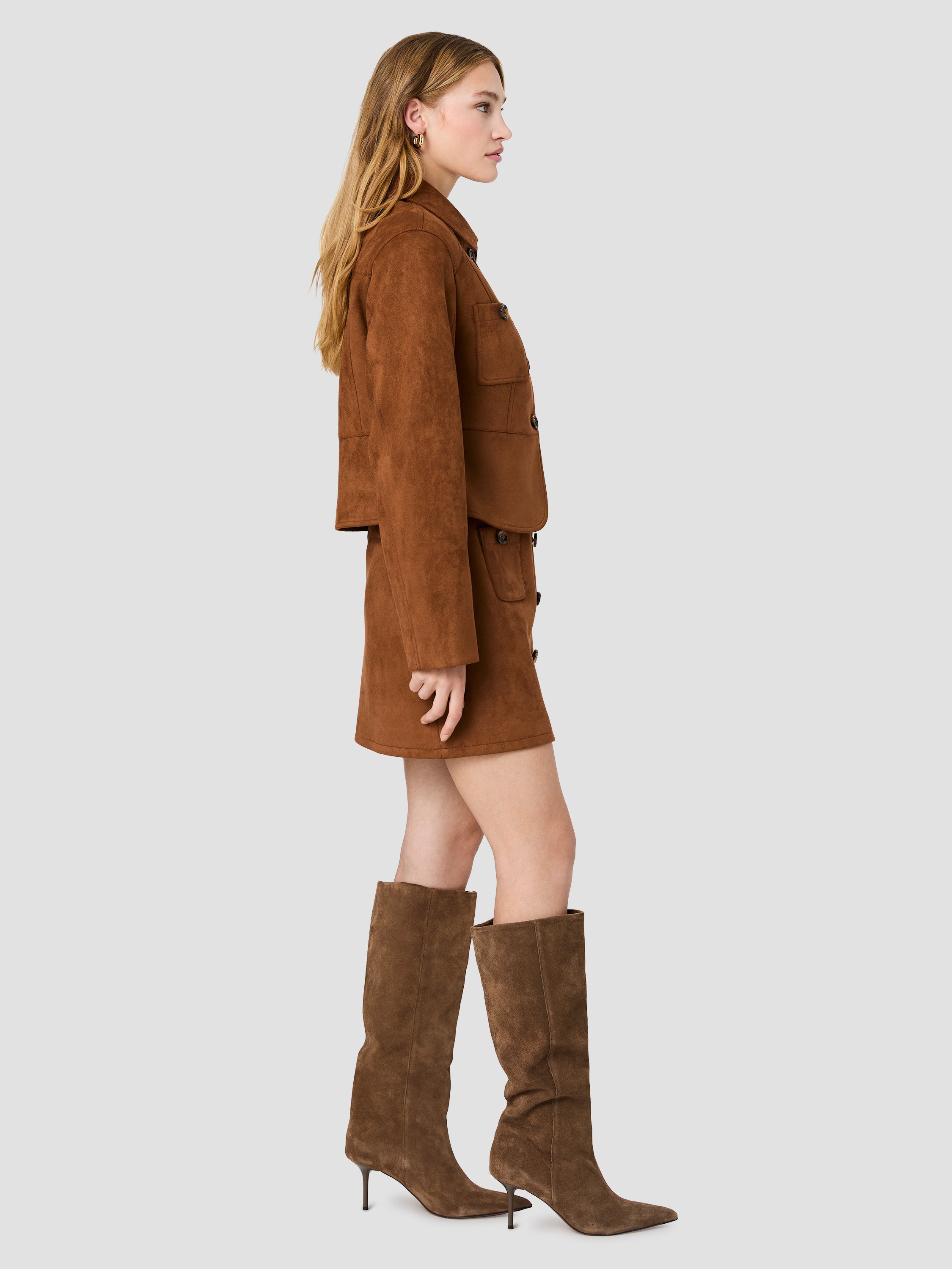 LANEY SUEDE TAILORED JACKET VIEW 5 | Matching Sets